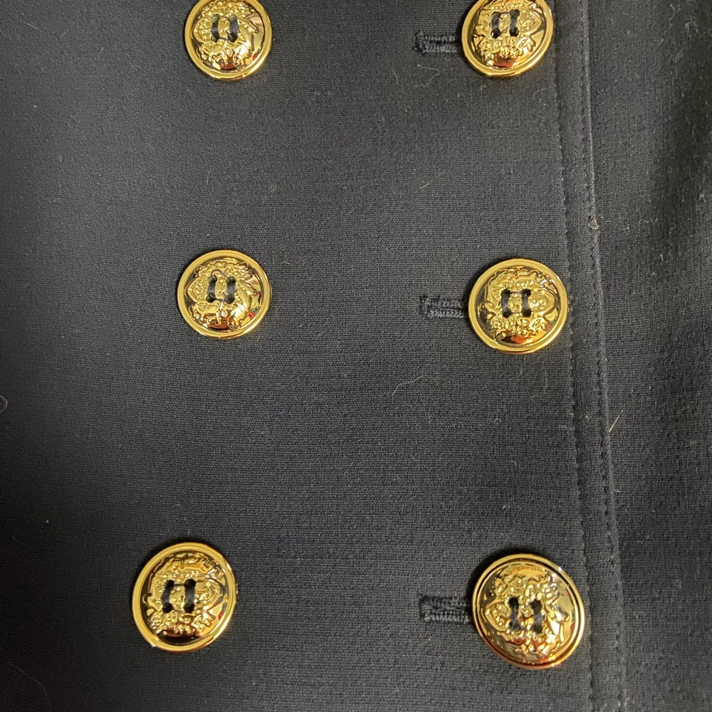 Tahari Sz 14 Navy Double-Breasted Women's Peacoat Jacket - Picture 6 of 12